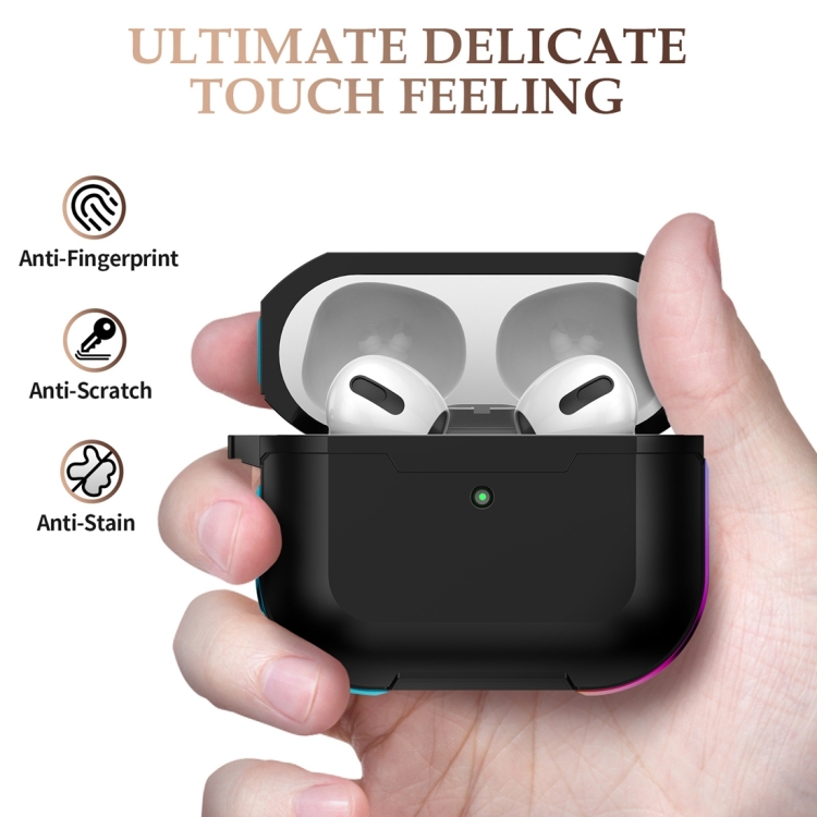 Aluminum Alloy Anti-fall Earphones Case with Hook For AirPods 3(Red) Aluminum Alloy Anti-fall Earphones Case with Hook For AirPods 3(Red)