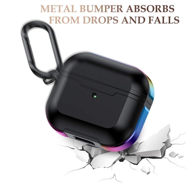 Aluminum Alloy Anti-fall Earphones Case with Hook For AirPods 3(Red) Aluminum Alloy Anti-fall Earphones Case with Hook For AirPods 3(Red)