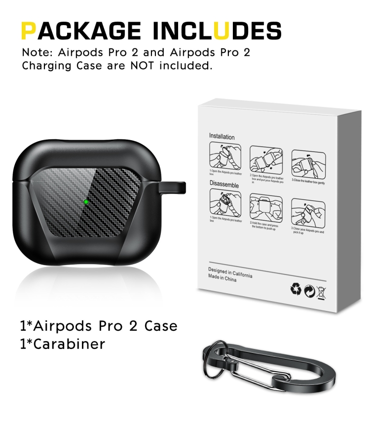 PC Anti-fall Earphones Case with Hook For AirPods 3(Black) PC Anti-fall Earphones Case with Hook For AirPods 3(Black)