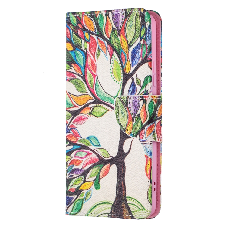 For Samsung Galaxy S22+ 5G Colored Drawing Pattern Horizontal Flip Phone Leather Case with Holder & Card Slots & Wallet(Tree Life)