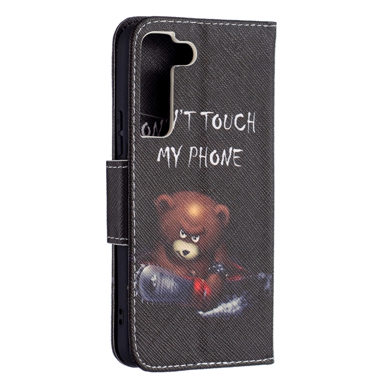 For Samsung Galaxy S22 5G Colored Drawing Pattern Horizontal Flip Phone Leather Case with Holder & Card Slots & Wallet(Bear) For Samsung Galaxy S22 5G Colored Drawing Pattern Horizontal Flip Phone Leather Case with Holder & Card Slots & Wallet(Bear)