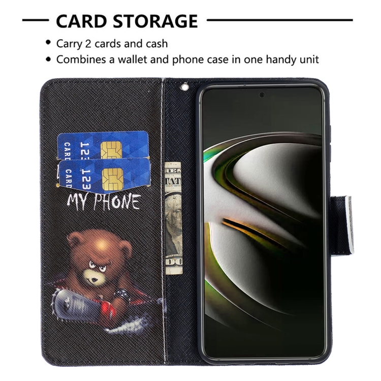 For Samsung Galaxy S22 5G Colored Drawing Pattern Horizontal Flip Phone Leather Case with Holder & Card Slots & Wallet(Bear) For Samsung Galaxy S22 5G Colored Drawing Pattern Horizontal Flip Phone Leather Case with Holder & Card Slots & Wallet(Bear)
