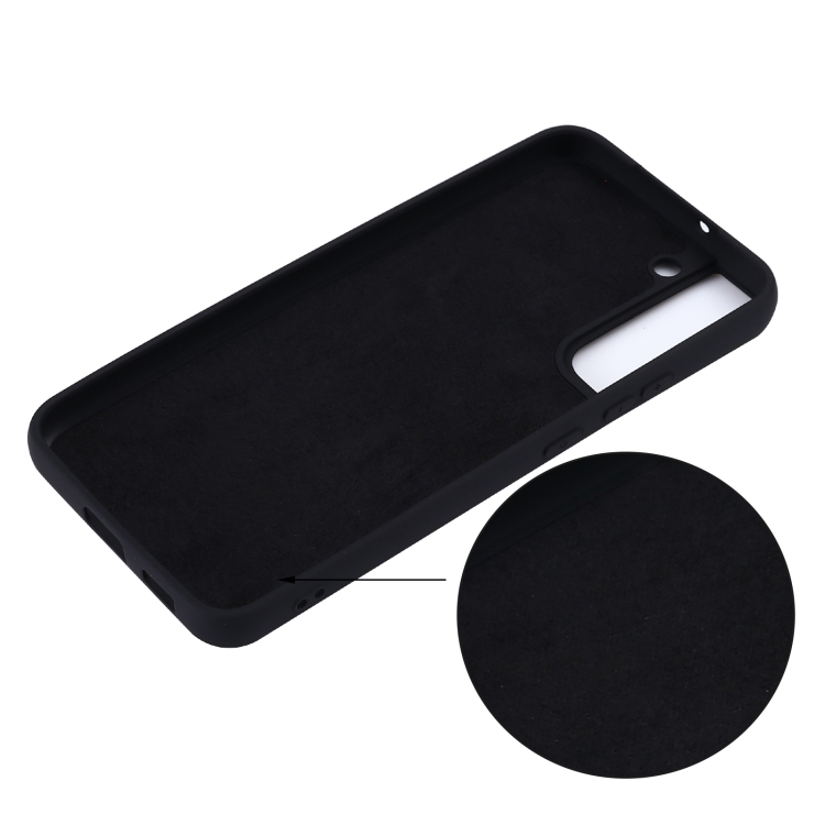 For Samsung Galaxy S22 5G Pure Color Liquid Silicone Shockproof Full Coverage Phone Case(Black) For Samsung Galaxy S22 5G Pure Color Liquid Silicone Shockproof Full Coverage Phone Case(Black)
