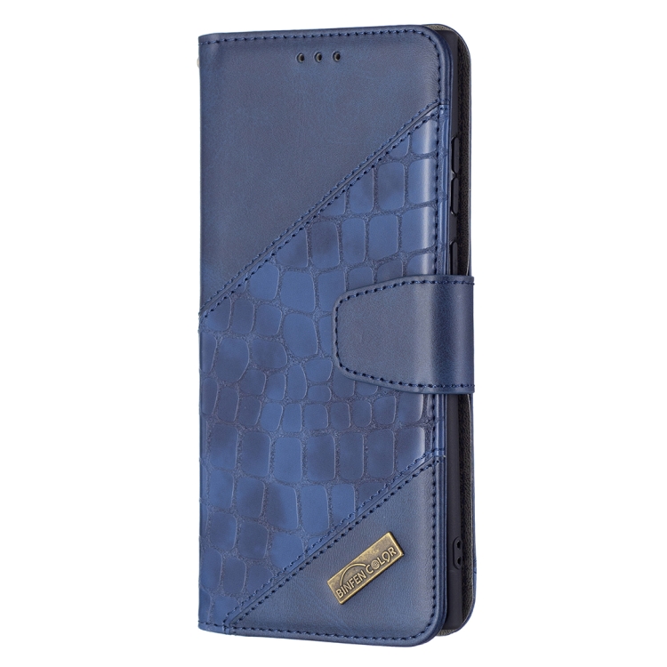 For Samsung Galaxy S22 Ultra 5G Matching Color Crocodile Texture Leather Phone Case with Holder & Card Slots & Wallet(Blue) For Samsung Galaxy S22 Ultra 5G Matching Color Crocodile Texture Leather Phone Case with Holder & Card Slots & Wallet(Blue)