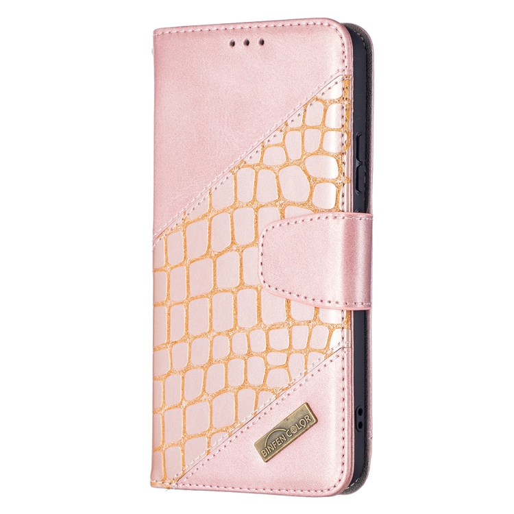 For Samsung Galaxy S22+ 5G Matching Color Crocodile Texture Leather Phone Case with Holder & Card Slots & Wallet(Rose Gold) For Samsung Galaxy S22+ 5G Matching Color Crocodile Texture Leather Phone Case with Holder & Card Slots & Wallet(Rose Gold)