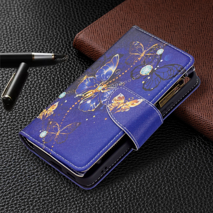 For Samsung Galaxy S22 5G Colored Drawing Pattern Zipper Horizontal Flip Phone Leather Case with Holder & Card Slots & Wallet(Purple Butterfly) For Samsung Galaxy S22 5G Colored Drawing Pattern Zipper Horizontal Flip Phone Leather Case with Holder & Card Slots & Wallet(Purple Butterfly)