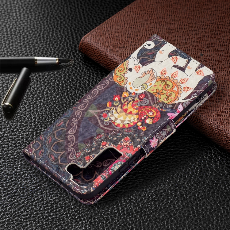For Samsung Galaxy S22+ 5G Colored Drawing Pattern Horizontal Flip Phone Leather Case with Holder & Card Slots & Wallet(Flowers Elephant) For Samsung Galaxy S22+ 5G Colored Drawing Pattern Horizontal Flip Phone Leather Case with Holder & Card Slots & Wallet(Flowers Elephant)