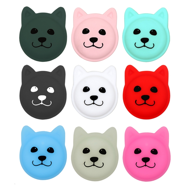 Serious Face Cute Cartoon Pet Collar Anti-lost Tracker Silicone Case For AirTag(White) Serious Face Cute Cartoon Pet Collar Anti-lost Tracker Silicone Case For AirTag(White)
