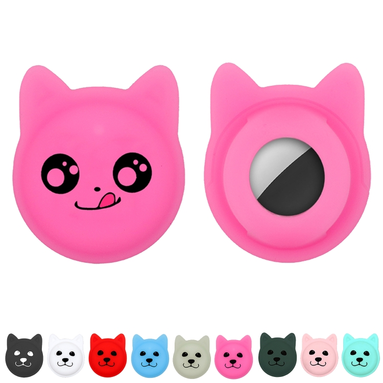 Naughty Smiley Cute Cartoon Pet Collar Anti-lost Tracker Silicone Case For AirTag(Mint Green) Naughty Smiley Cute Cartoon Pet Collar Anti-lost Tracker Silicone Case For AirTag(Mint Green)