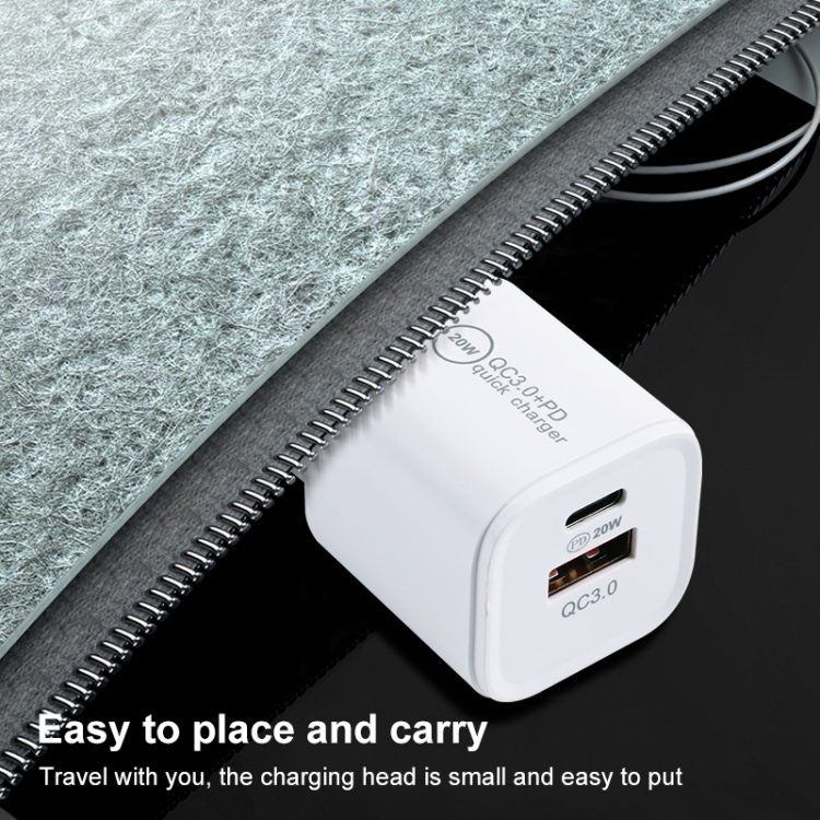 20WACB 20W QC3.0 + PD Quick Charger, Plug Specification:AU Plug(White) 20WACB 20W QC3.0 + PD Quick Charger, Plug Specification:AU Plug(White)