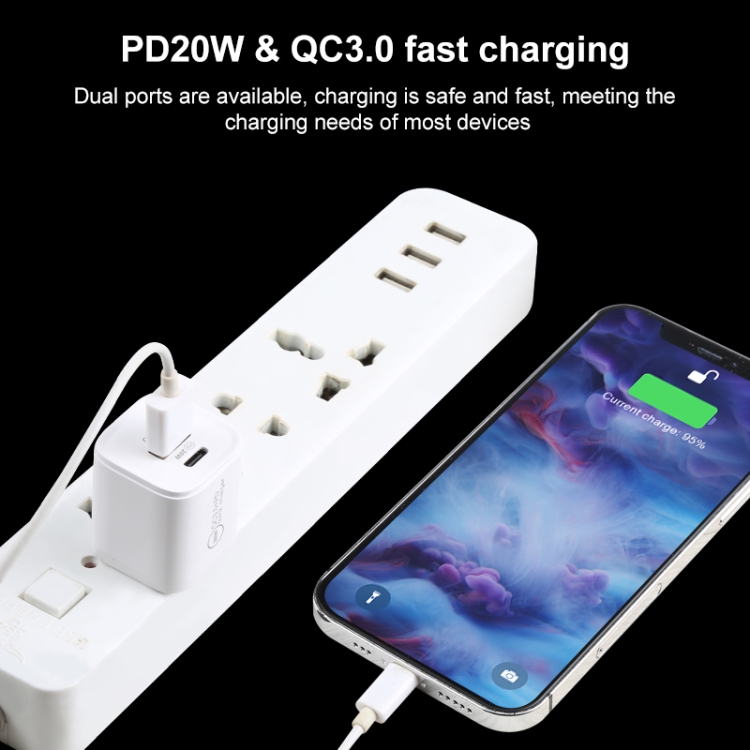 20WACB 20W QC3.0 + PD Quick Charger, Plug Specification:AU Plug(White) 20WACB 20W QC3.0 + PD Quick Charger, Plug Specification:AU Plug(White)