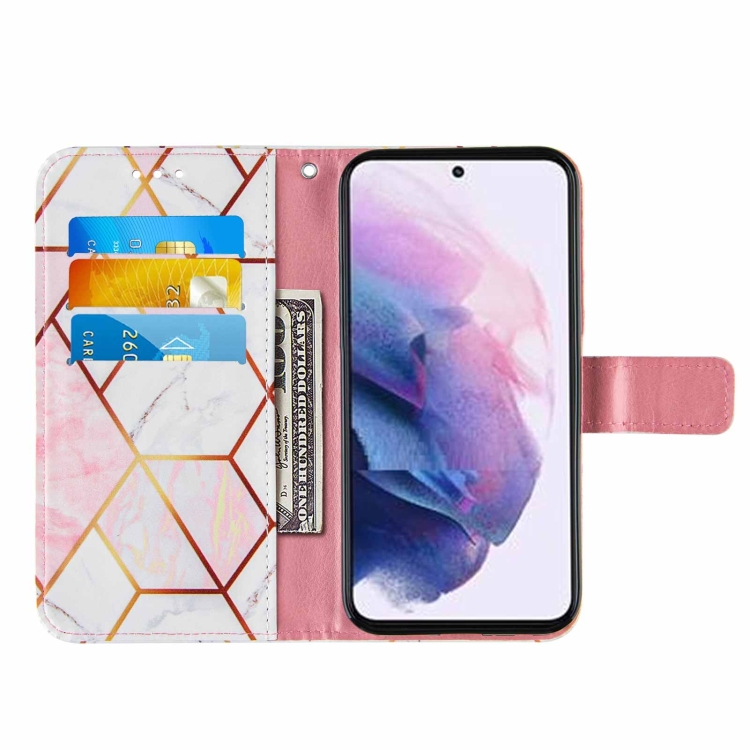 For Samsung Galaxy S22 Ultra 5G Marble Stitching Horizontal Flip Leather Phone Case with Holder & Card Slots & Wallet & Lanyard(Pink White) For Samsung Galaxy S22 Ultra 5G Marble Stitching Horizontal Flip Leather Phone Case with Holder & Card Slots & Wallet & Lanyard(Pink White)