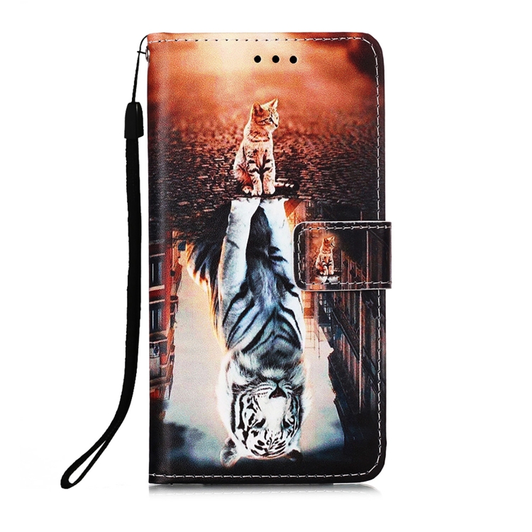 For Samsung Galaxy S22 5G Colored Drawing Pattern Plain Weave Leather Phone Case with Holder & Card Slot & Wallet & Lanyard(Cat and Tiger) For Samsung Galaxy S22 5G Colored Drawing Pattern Plain Weave Leather Phone Case with Holder & Card Slot & Wallet & Lanyard(Cat and Tiger)