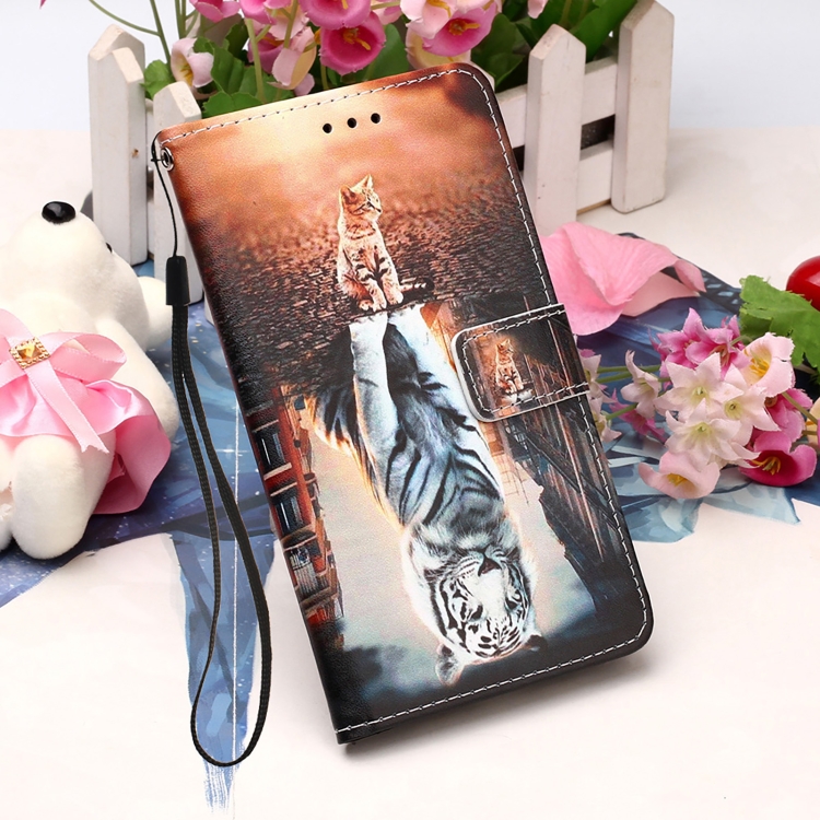 For Samsung Galaxy S22 5G Colored Drawing Pattern Plain Weave Leather Phone Case with Holder & Card Slot & Wallet & Lanyard(Cat and Tiger) For Samsung Galaxy S22 5G Colored Drawing Pattern Plain Weave Leather Phone Case with Holder & Card Slot & Wallet & Lanyard(Cat and Tiger)