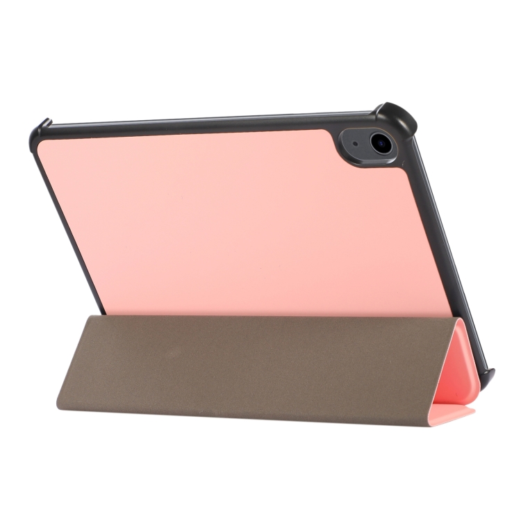 For iPad mini 6 / mini 2024 Skin Texture TPU Leather Tablet Case with 3-folding Holder(Pink) For iPad mini 6 / mini 2024 Skin Texture TPU Leather Tablet Case with 3-folding Holder(Pink)