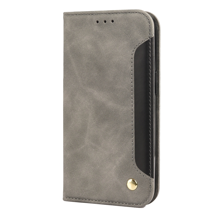 Skin Feel Splicing Leather Phone Case For iPhone 11 Pro(Grey) Skin Feel Splicing Leather Phone Case For iPhone 11 Pro(Grey)