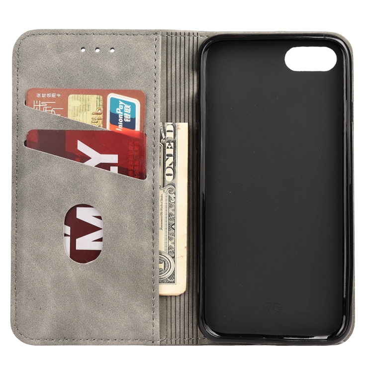 Skin Feel Splicing Leather Phone Case For iPhone 8 Plus & 7 Plus(Grey) Skin Feel Splicing Leather Phone Case For iPhone 8 Plus & 7 Plus(Grey)