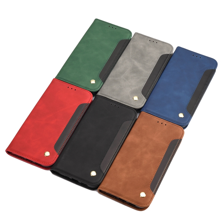 Skin Feel Splicing Leather Phone Case For iPhone 8 Plus & 7 Plus(Grey) Skin Feel Splicing Leather Phone Case For iPhone 8 Plus & 7 Plus(Grey)