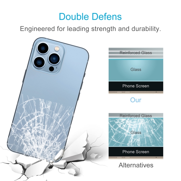 For iPhone 13 Pro Max 0.26mm 9H 2.5D Tempered Glass Back Film For iPhone 13 Pro Max 0.26mm 9H 2.5D Tempered Glass Back Film