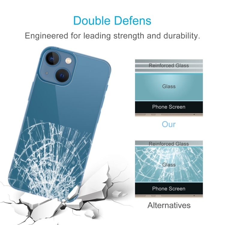 For iPhone 13 50pcs 0.26mm 9H 2.5D Tempered Glass Back Film For iPhone 13 50pcs 0.26mm 9H 2.5D Tempered Glass Back Film