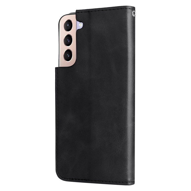 For Samsung Galaxy S22 5G Calf Texture Zipper Horizontal Flip Leather Phone Case(Black) For Samsung Galaxy S22 5G Calf Texture Zipper Horizontal Flip Leather Phone Case(Black)