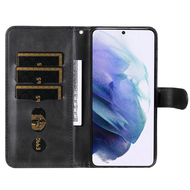 For Samsung Galaxy S22 5G Calf Texture Zipper Horizontal Flip Leather Phone Case(Black) For Samsung Galaxy S22 5G Calf Texture Zipper Horizontal Flip Leather Phone Case(Black)
