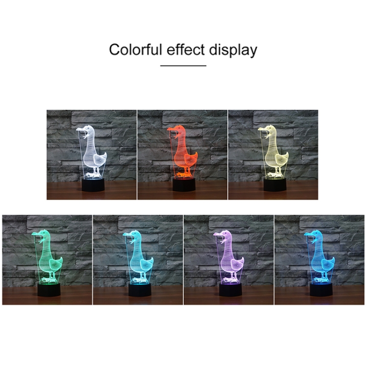 Veilleuse décorative LED 3D créative à base noire, Version: alimenté par  USB et batterie (oiseau coloré)