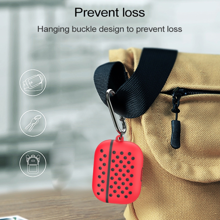 For AirPods Pro Hole Style Silicone Wireless Earphone Protective Case(Red Black) For AirPods Pro Hole Style Silicone Wireless Earphone Protective Case(Red Black)