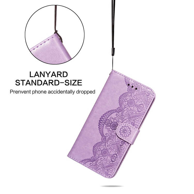For Samsung Galaxy S22 5G Flower Vine Embossing Pattern Horizontal Flip Leather Phone Case with Card Slot & Holder & Wallet & Lanyard(Purple) For Samsung Galaxy S22 5G Flower Vine Embossing Pattern Horizontal Flip Leather Phone Case with Card Slot & Holder & Wallet & Lanyard(Purple)
