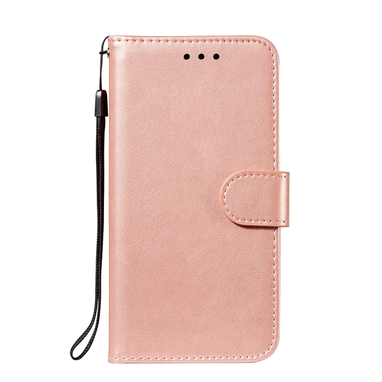 For Samsung Galaxy S22 5G Solid Color Leather Phone Case with Holder & Card Slots & Wallet & Lanyard(Rose Gold) For Samsung Galaxy S22 5G Solid Color Leather Phone Case with Holder & Card Slots & Wallet & Lanyard(Rose Gold)