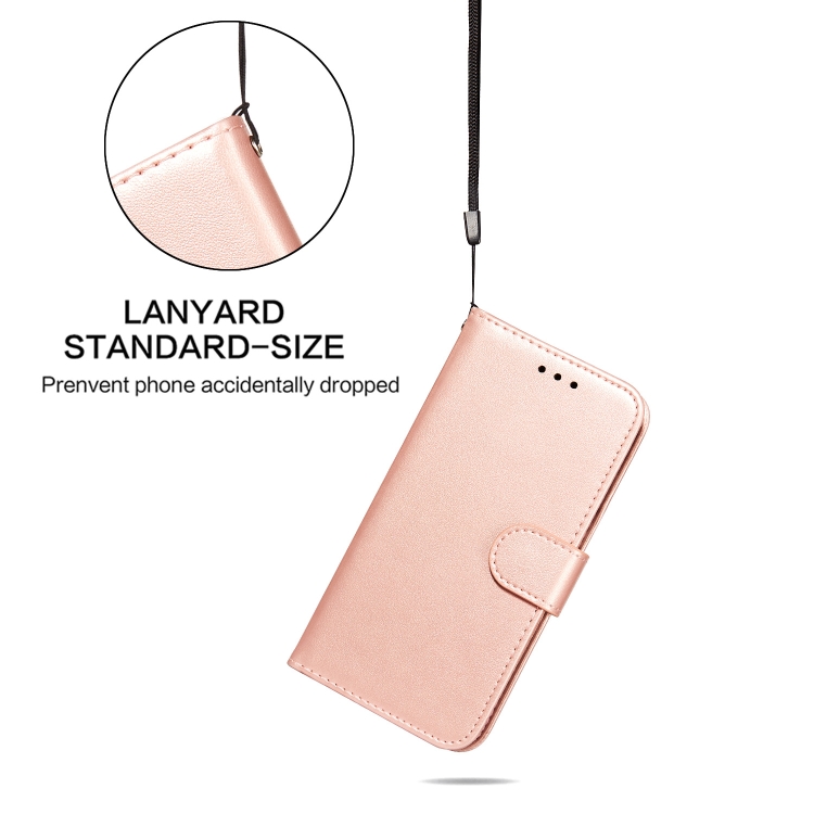 For Samsung Galaxy S22 5G Solid Color Leather Phone Case with Holder & Card Slots & Wallet & Lanyard(Rose Gold) For Samsung Galaxy S22 5G Solid Color Leather Phone Case with Holder & Card Slots & Wallet & Lanyard(Rose Gold)