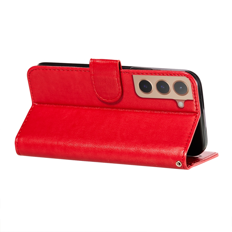 For Samsung Galaxy S22+ 5G Solid Color Leather Phone Case with Holder & Card Slots & Wallet & Lanyard(Red) For Samsung Galaxy S22+ 5G Solid Color Leather Phone Case with Holder & Card Slots & Wallet & Lanyard(Red)