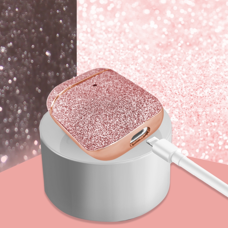 Electroplating Glitter Powder Wireless Earphone Protective Case For AirPods 1 / 2(Gold) Electroplating Glitter Powder Wireless Earphone Protective Case For AirPods 1 / 2(Gold)