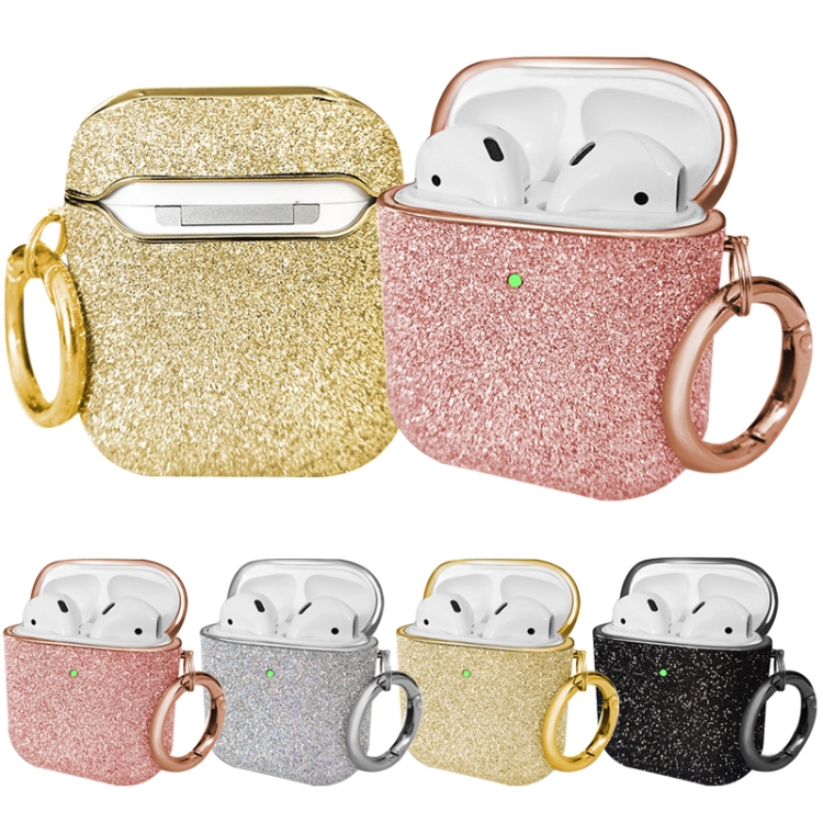 Electroplating Glitter Powder Wireless Earphone Protective Case For AirPods 1 / 2(Gold) Electroplating Glitter Powder Wireless Earphone Protective Case For AirPods 1 / 2(Gold)