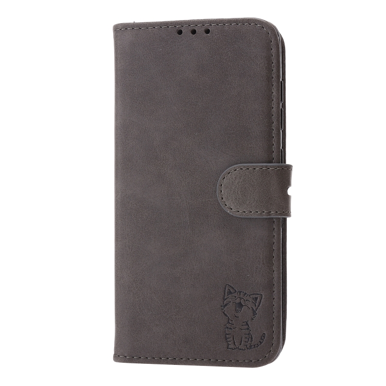 For Samsung Galaxy S22+ 5G Embossed Happy Cat Pattern Horizontal Flip Leather Phone Case(Grey) For Samsung Galaxy S22+ 5G Embossed Happy Cat Pattern Horizontal Flip Leather Phone Case(Grey)