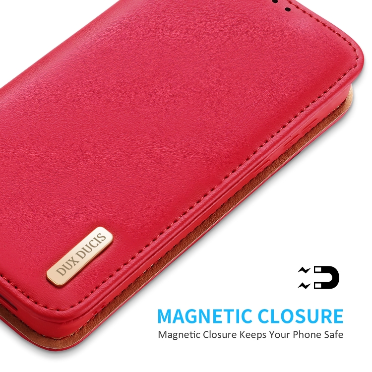For Samsung Galaxy S22 5G DUX DUCIS Hivo Series Cowhide Texture Leather Phone Case(Red) For Samsung Galaxy S22 5G DUX DUCIS Hivo Series Cowhide Texture Leather Phone Case(Red)