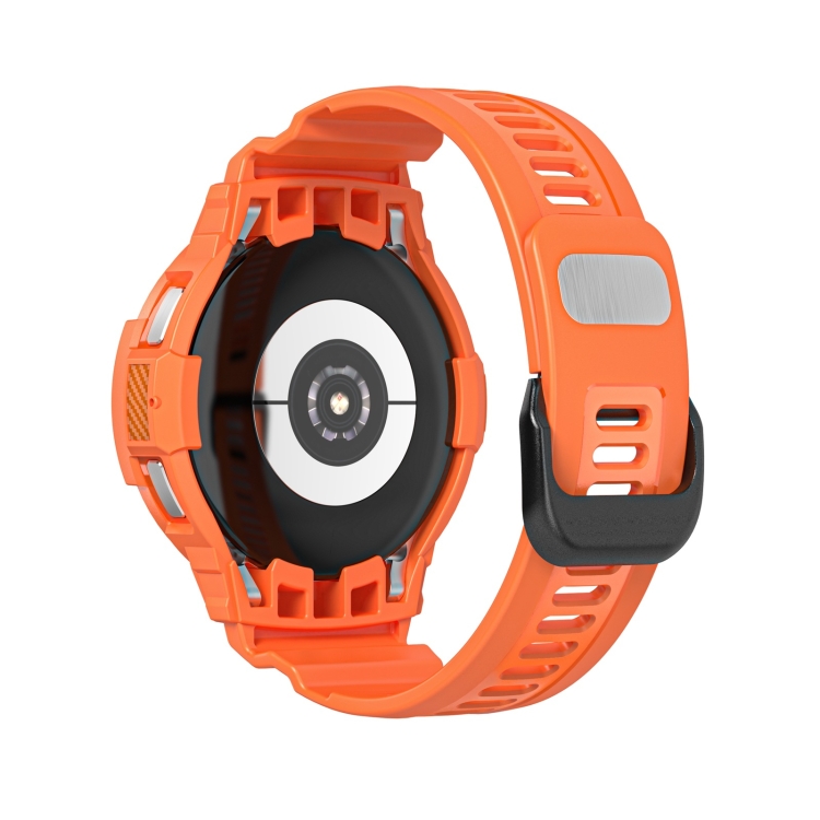 Para Samsung Galaxy Watch4 Clásico de 42 mm / 46 mm TPU Correa deportiva  integrada de reloj de reloj (naranja)