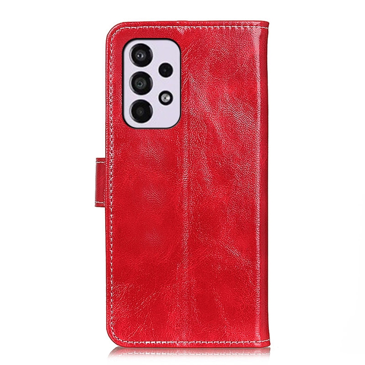 For Samsung Galaxy A33 5G Retro Crazy Horse Texture Horizontal Flip Leather Phone Case with Holder & Card Slots & Photo Frame & Wallet(Red) - 2
