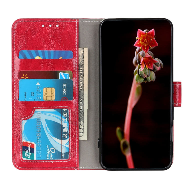 For Samsung Galaxy A33 5G Retro Crazy Horse Texture Horizontal Flip Leather Phone Case with Holder & Card Slots & Photo Frame & Wallet(Red) - 4