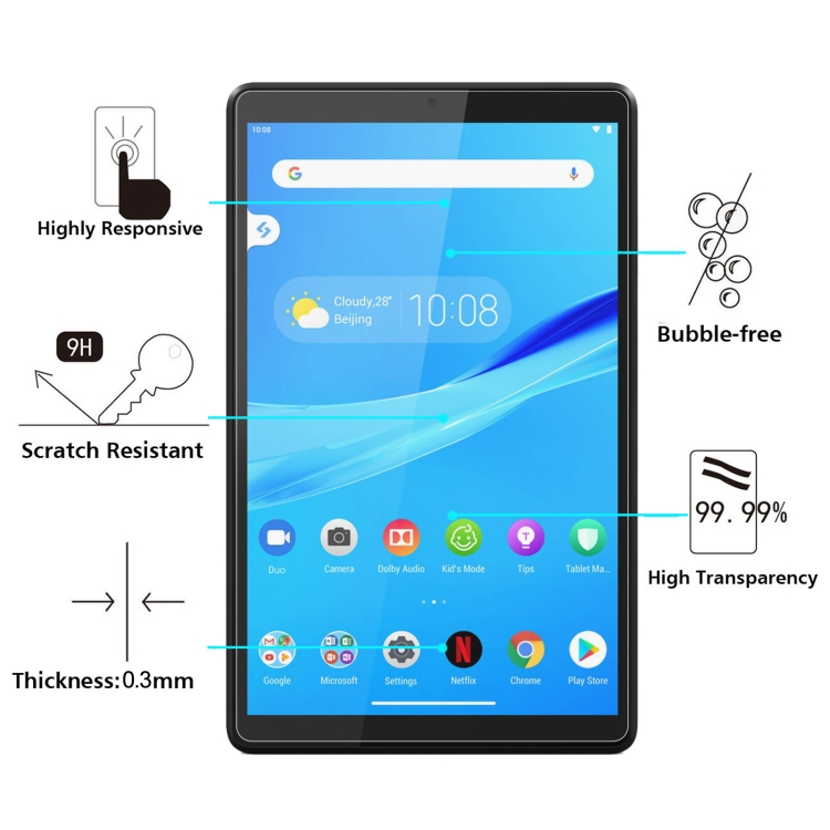 25 PCS 9H 2.5D Explosion-proof Tempered Tablet Glass Film For Lenovo Tab M8 FHD - 2