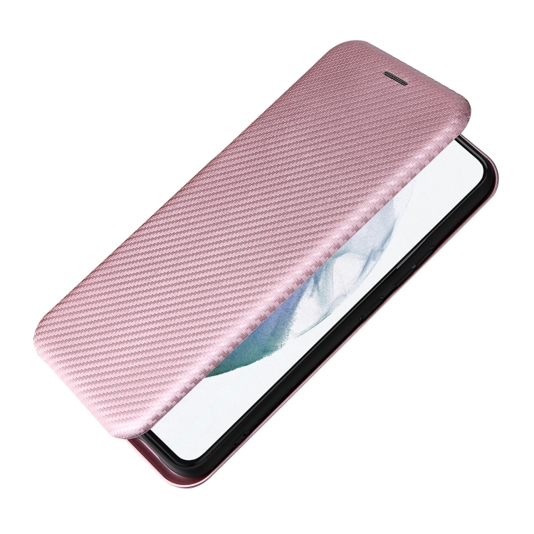 For Samsung Galaxy S22 Carbon Fiber Texture Horizontal Flip Leather Phone Case(Pink) For Samsung Galaxy S22 Carbon Fiber Texture Horizontal Flip Leather Phone Case(Pink)