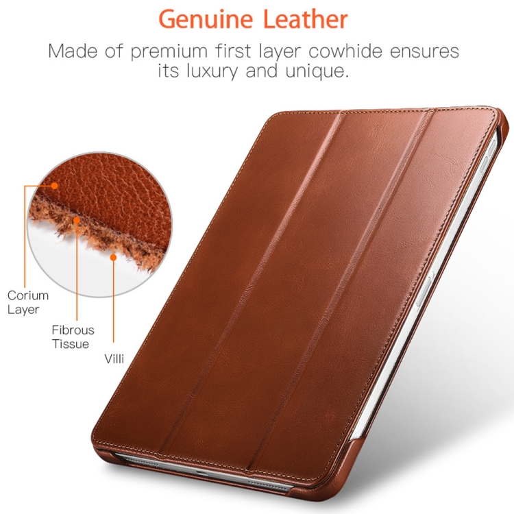 ICARER Smart Ultra-thin Tablet Protective Leather Case For iPad Air 10.5 inch 2019(Brown) - B1