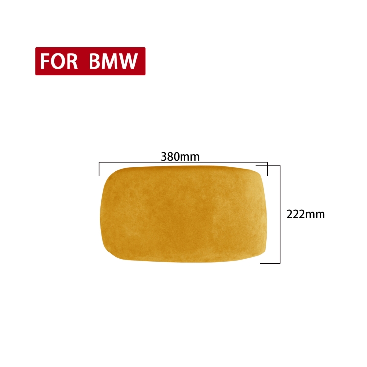 Car Suede Wrap Armrest Box Decorative Cover for BMW X3 G01 X4 G02 2018-2021, Left and Right Drive Universal(Yellow) - 1