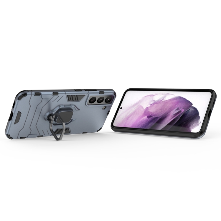 For Samaung Galaxy S22 Ultra 5G PC + TPU Shockproof Protective Phone Case with Magnetic Ring Holder(Navy Blue) For Samaung Galaxy S22 Ultra 5G PC + TPU Shockproof Protective Phone Case with Magnetic Ring Holder(Navy Blue)