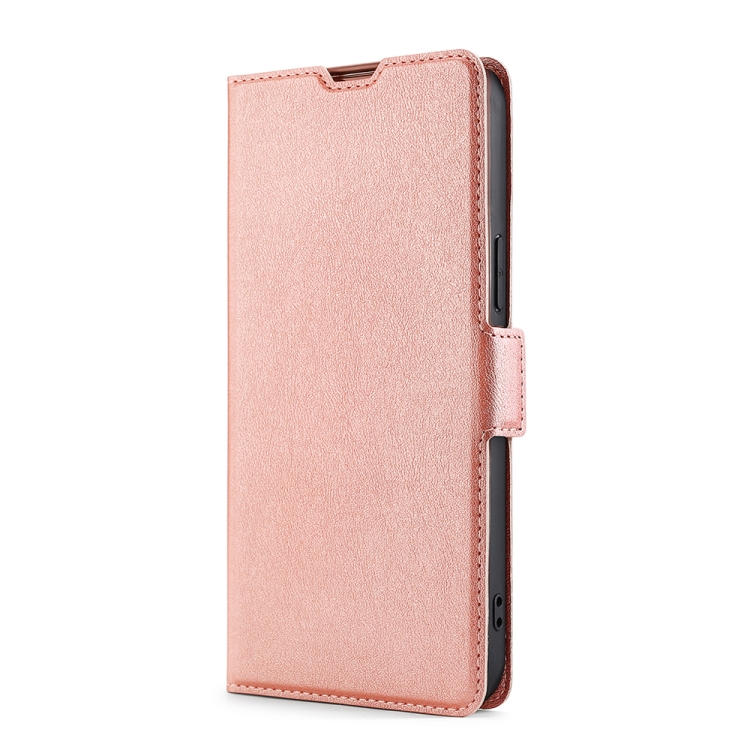 For Xiaomi Redmi Note 11 Pro Ultra-thin Voltage Side Buckle Horizontal Flip Leather Phone Case with Holder & Card Slot(Rose Gold) - 1