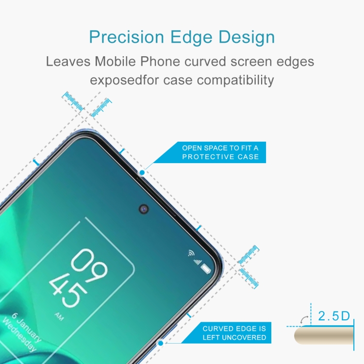 0.26mm 9H 2.5D Tempered Glass Film For TCL 20L - 2