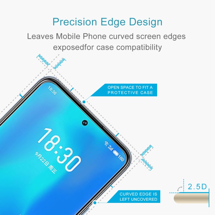 10 PCS 0.26mm 9H 2.5D Tempered Glass Film For Meizu 18x - 2