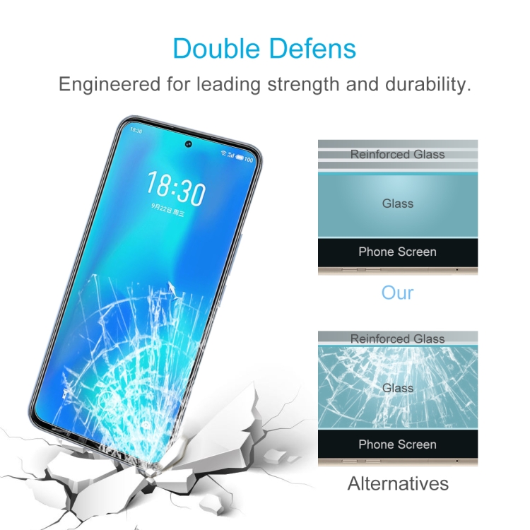 10 PCS 0.26mm 9H 2.5D Tempered Glass Film For Meizu 18x - 4