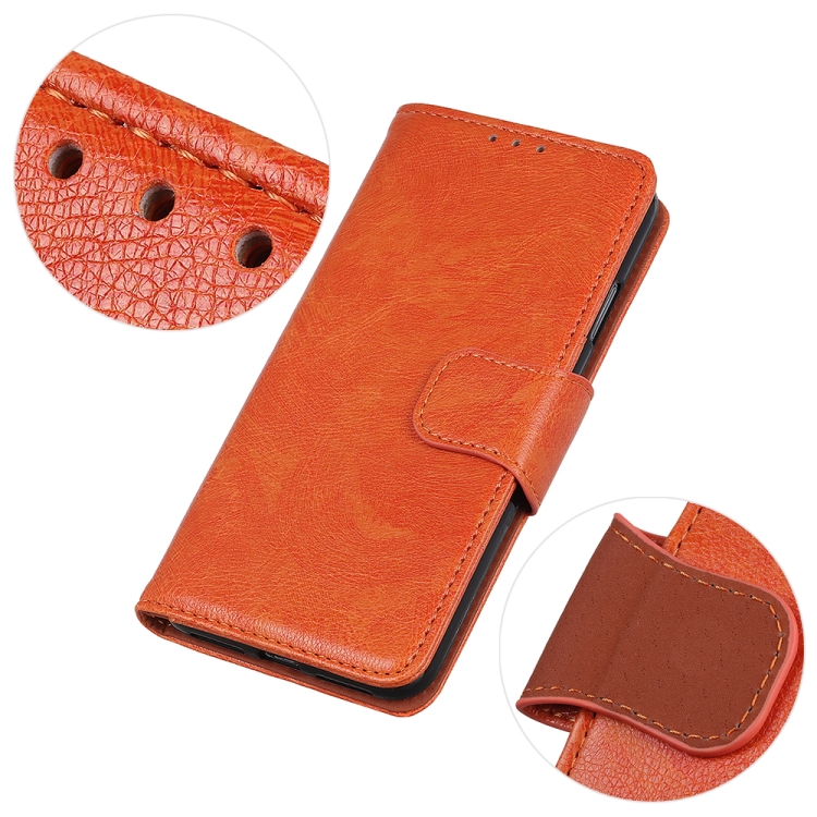 For Samsung Galaxy A33 5G Nappa Texture Horizontal Flip Leather Phone Case(Orange) - 5