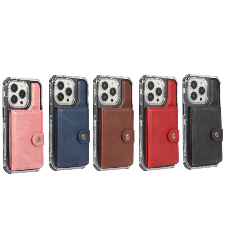 For iPhone 13 mini Wallet Card Shockproof Phone Case (Red) For iPhone 13 mini Wallet Card Shockproof Phone Case (Red)